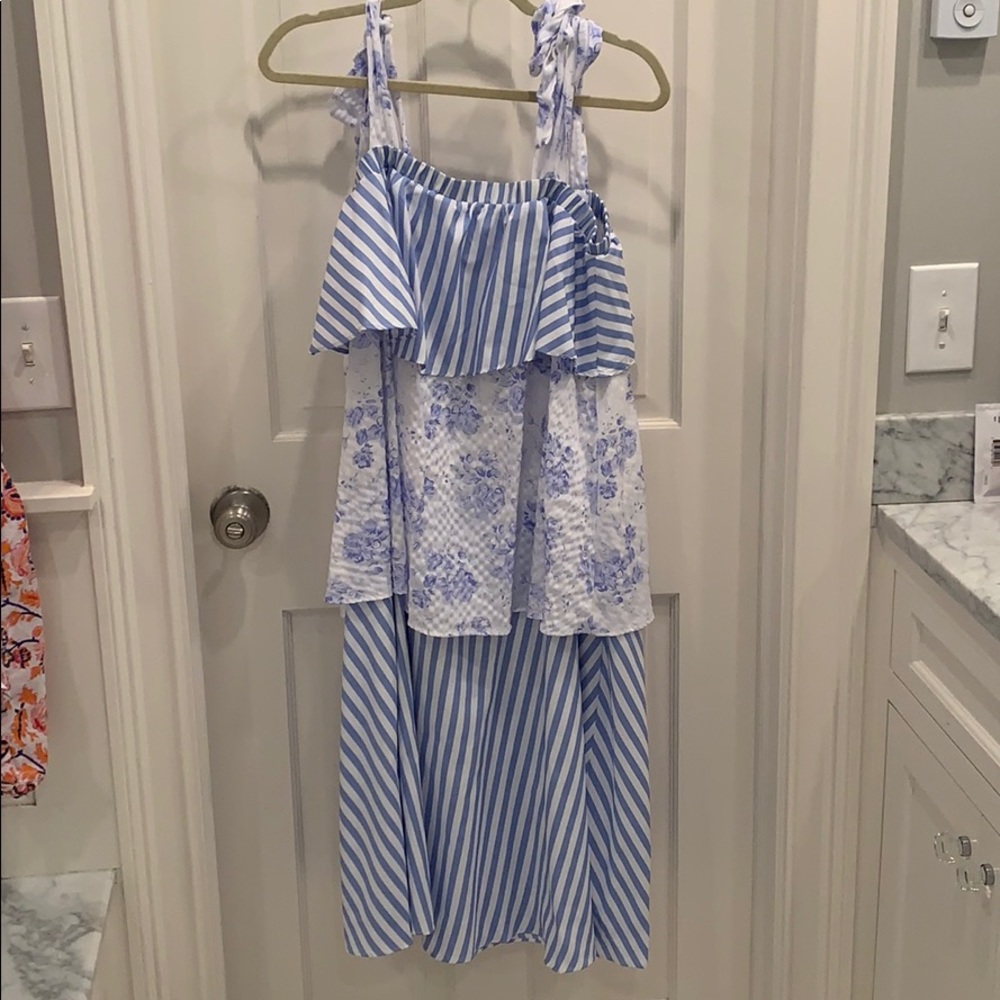 English Factory Blue & White Dress Large. Worn 1x